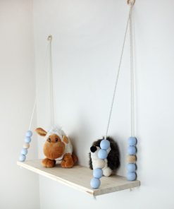 Alternative view of Çift Askılı Ahşap Boncuklu Masif Raf