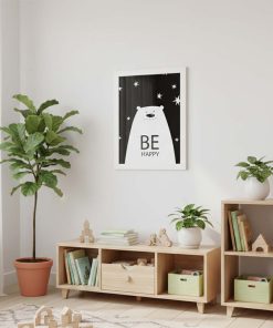 Be Happy - Bear Poster (Çerçevesiz)