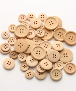 4 delikli ahsap dugme naturel ahsap dugme dogal ahsap dugme hobi dugme