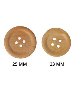 dogal ahsap dugme 4 delikli 23 25 mm