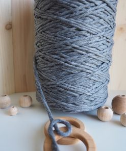 Koyu Gri Tek Burgulu Pamuk İp String Makrome İp // 3MM 7 koyu gri renk tek burgulu ip string ip pamuk burgulu ip makrome ipi makrame macrame ip yesil pamuk ip renkli makrome ipi macrame ipi renkli makrome makrame icin pamuk ip 5mm string ip koyu gri ip