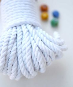 Alternative view of 6mm // 3 Büküm // Pamuk Halat İp // KAR BEYAZ // 500GR