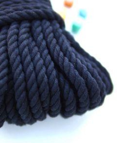 Alternative view of 6mm // 3 Büküm // Pamuk Halat İp // SİYAH // 500GR