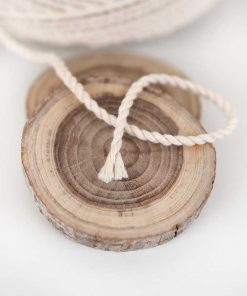 3mm // 2 Büküm // Pamuk Halat İp // EKRU 7 pamuk halat makrome ipi 3mm 2 bukum halat ip dogal renk ekru taranabilir makrome ipi krem