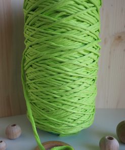 Neon Yeşil Tek Burgulu Pamuk İp String Makrome İp 5mm 8 Neon Yeşil Tek Burgulu Pamuk İp String Makrome İp 5mm - Görsel 3