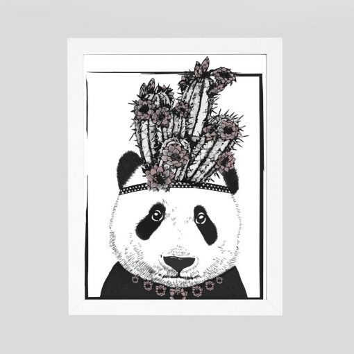 cacti panda cocuk odasi posteri cocuk odasi dekorasyon