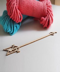 geometrik desenli ahsap ok makrome ahsap tahta macrame tahta wood macrame stick makrame cubuk