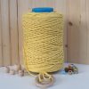 Açık Sarı Tek Burgulu Pamuk İp String Makrome İp // 3mm 1 tarama makrome ipi