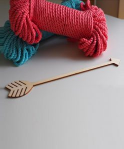 yaprak desenli ahsap ok makrome ahsap tahta macrame tahta wood macrame stick makrame cubuk