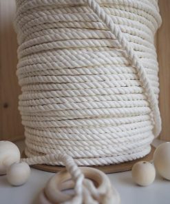 8mm // 3 Büküm // Pamuk Halat İp // EKRU 6 ekru 8mm 3 bukum pamuk halat ip makrome ipi macrame ip diy pamuk ip makrame ipi kalin halat