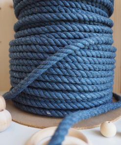 10mm // 3 Büküm // Pamuk Halat İp // DENİM 7 10mm 3 bukum denim pamuk halat ip pamuk makrome ipi kalın halat hamak