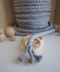 Alternative view of 12mm // 3 Büküm // Pamuk Halat İp // AÇIK GRİ