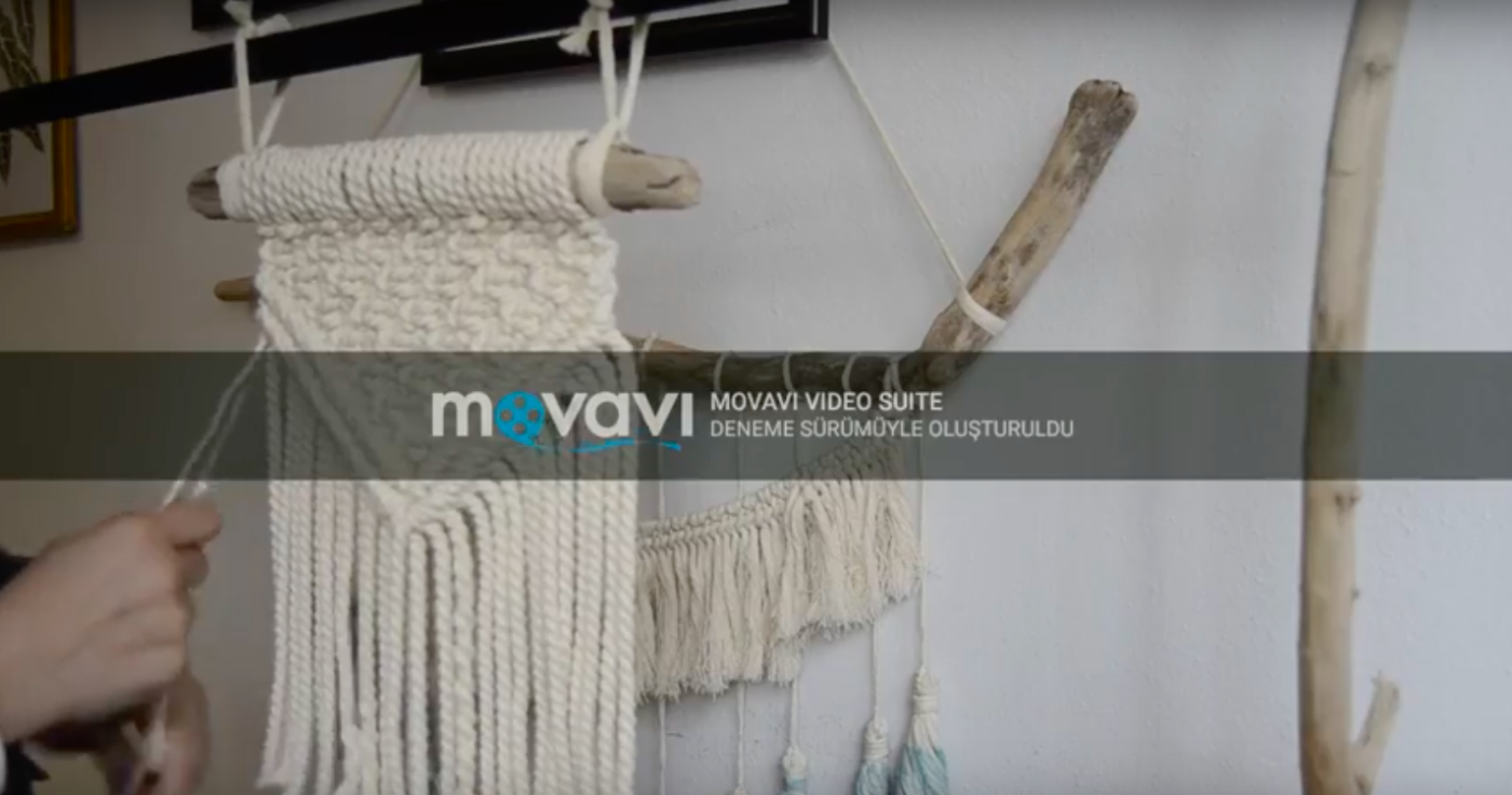makrome ye yeni baslayanlar icin mini modern makrome duvar dekoru