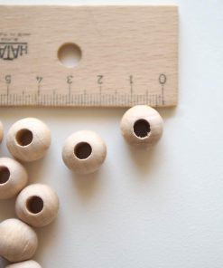 ham boncuk 14mm ahsap boncuk makrome icin