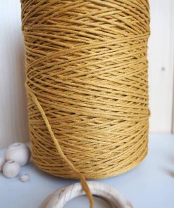 Hardal Tek Burgulu Pamuk İp String Makrome İpi // 2mm 7 Hardal Tek Burgulu Pamuk İp String Makrome İpi // 2mm - Görsel 3