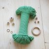 4mm // 3 Büküm // Pamuk Halat İp / YEŞİL 1 makrome ipi 4mm 3 bukum pamuk halat ip yesil macrame cotton rope