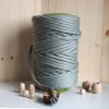 Kalın Makrome İpi Tek Burgulu // 8mm / KÜF YEŞİL 1 makrome ipi 8mm tek burgu tek bukum pamuk kalin makrome ipi kuf yesil string rope