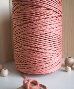 Somon Tek Burgulu Pamuk İp String Makrome İpi // 3mm 7 Somon Tek Burgulu Pamuk İp String Makrome İpi // 3mm - Görsel 3