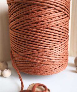 Tarçın Tek Burgulu Pamuk İp String Makrome İpi // 3mm 7 Tarçın Tek Burgulu Pamuk İp String Makrome İpi // 3mm - Görsel 3