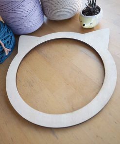 Alternative view of Ahşap Makrome Askısı // Kedi Figürlü