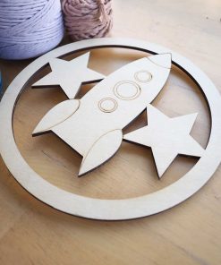 Alternative view of Ahşap Makrome Askısı // Roket