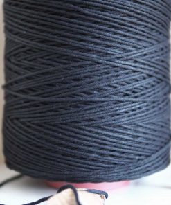 Siyah Tek Burgulu Pamuk İp String Makrome İp // 2mm 7 Siyah Tek Burgulu Pamuk İp String Makrome İp // 2mm - Görsel 3