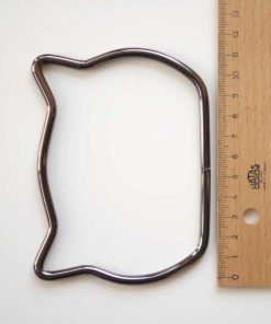 antrasit metal kedi figurlu canta sapi metal canta sap makrome icin metal sap 9cm diy