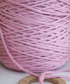 Pembe Tek Burgulu Pamuk İp String Makrome İp // 3mm 7 Pembe Tek Burgulu Pamuk İp String Makrome İp // 3mm - Görsel 3
