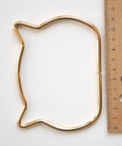 metal kedi figurlu canta sapi metal canta sap makrome icin metal sap gold diy