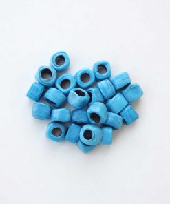 cam boncuk kup acik mavi renkli cam boncuk diy makrome boncuk