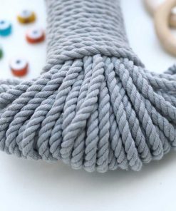 Alternative view of 5mm // 3 Büküm // Pamuk Halat İp / MAT GRİ