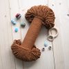 3mm // 2 Büküm // Pamuk Halat İp / KARAMEL 2 pamuk makrome ipi 3mm 2 bukum pamuk halat ipi ropes karamel