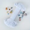 3mm // 2 Büküm // Pamuk Halat İp / KAR BEYAZ (330GR) 1 makrome ipi pamuk halat 3mm 2 bukum buklum cotton makrome beyaz