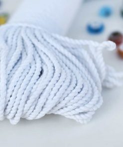 Alternative view of 3mm // 2 Büküm // Pamuk Halat İp / KAR BEYAZ (330GR)