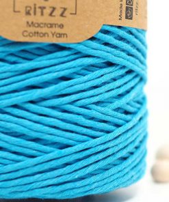 Turkuaz Tek Burgulu Pamuk İp String Makrome İpi // 3mm 7 Turkuaz Tek Burgulu Pamuk İp String Makrome İpi // 3mm - Görsel 3