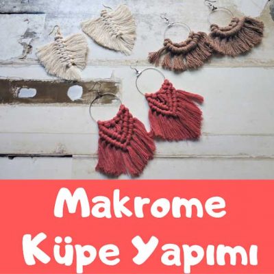 3 farkli makrome kupe yapilisi diy macrame earrings