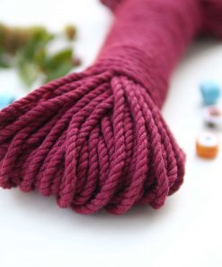 Alternative view of 4mm // 3 Büküm // Pamuk Halat İp / BORDO