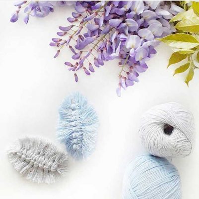 makrome toka yapimi diy macrame hair clip