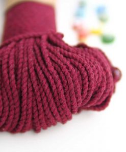 Alternative view of 3mm // 2 Büküm // Pamuk Halat İp / BORDO