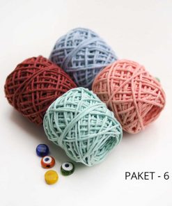 Makrome Deneme Paketleri // 2mm 14 taranabilir makrome ipi tek buklum pamuk makrome 2mm anahtarlik ipi tek burgu deneme kiti paket 6