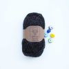 pamuk makrome ipi ince tek burgu 1 mm taranabilir ince ip siyah gold kircilli 55