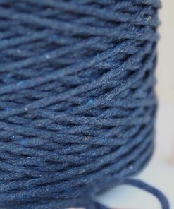 Indigo Tek Burgulu Pamuk İp String Makrome İp // 3mm 7 makrome ipi taranabilir tek burgu tek buklum pamuk makrome ipi 3mm indigo anahtarlik