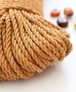 Alternative view of 4mm // 3 Büküm // Pamuk Halat İp / CAMEL
