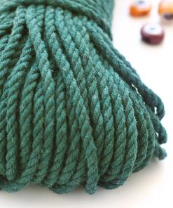 Alternative view of 4mm // 3 Büküm // Pamuk Halat İp / ZÜMRÜT YEŞİL