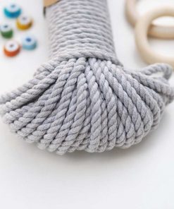 Alternative view of 5mm // 3 Büküm // Pamuk Halat İp / AÇIK GRİ