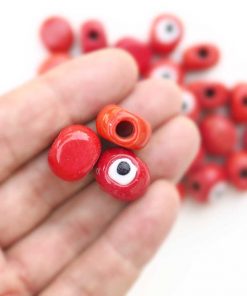 Alternative view of Nazar Boncuğu // Oval Model // KIRMIZI