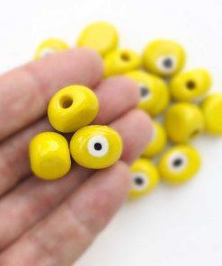 Alternative view of Nazar Boncuğu // Oval Model // AÇIK SARI