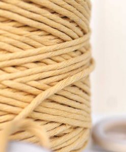 Apricot Tek Burgulu Pamuk İp String Makrome İp // 3mm 7 Apricot Tek Burgulu Pamuk İp String Makrome İp // 3mm - Görsel 3