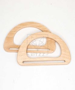 Doğal Ahşap Çanta Sapı - YARIM HALKA 16,5CM 9 dogal ahsap canta sapi yarim halka model 18cm ritzz canta aksesuarlari diy