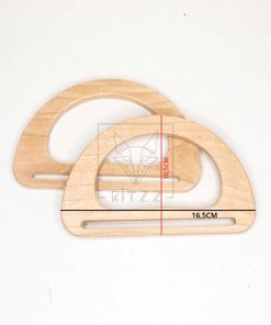 Doğal Ahşap Çanta Sapı - YARIM HALKA 16,5CM 8 dogal ahsap canta sapi yarim halka model 18cm ritzz canta aksesuarlari diy olculer